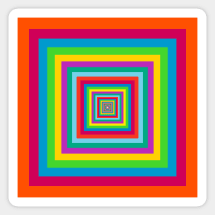 Colorful square stripes Sticker